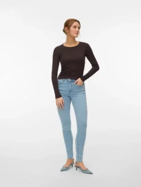 Jeans Vmpolly a vita media e vestibilità skinny