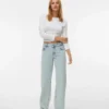 Jeans Vmrancy a vita media e gamba larga
