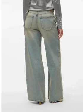 Jeans Vmremy a vita media e gamba larga