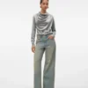 Jeans Vmremy a vita media e gamba larga