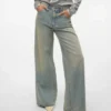 Jeans Vmremy a vita media e gamba larga