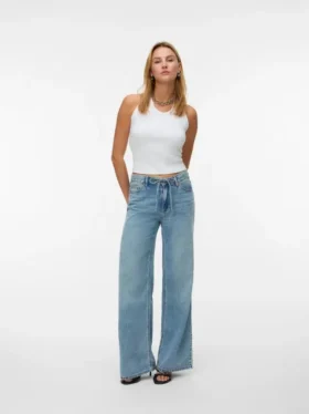Jeans Vmremy a vita media e vestibilità dritta