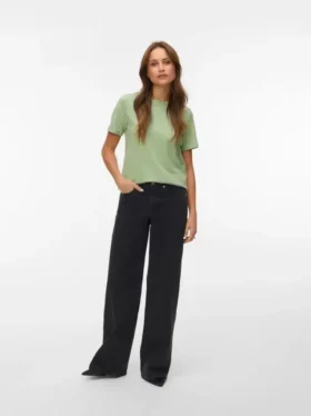 Jeans Vmsandie-Stretch a vita media e gamba larga