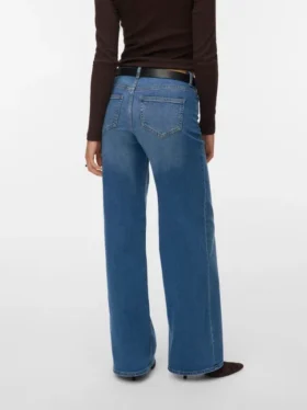 Jeans Vmsandie-Stretch a vita media e gamba larga