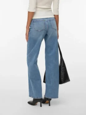 Jeans Vmsandie-Stretch a vita media e gamba larga