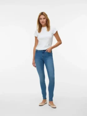 Jeans VMTanya a vita media e vestibilità skinny