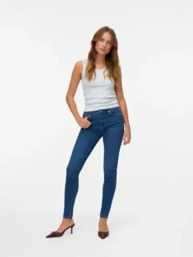 Jeans VMTanya a vita media e vestibilità skinny