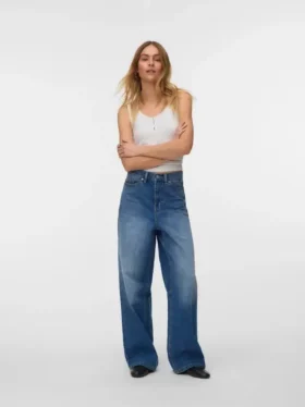 Jeans Vmtaylor a vita media e gamba larga