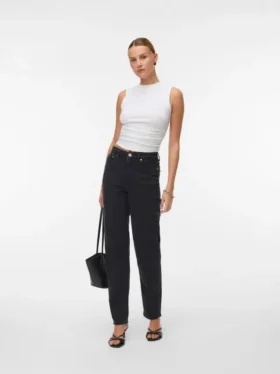 Jeans Vmtessa a vita alta con taglio Mom