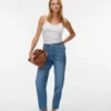 Jeans Vmtessa a vita alta con taglio Mom