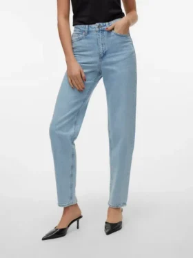 Jeans Vmtessa a vita alta con taglio Mom