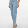 Jeans Vmtessa a vita alta con taglio Mom