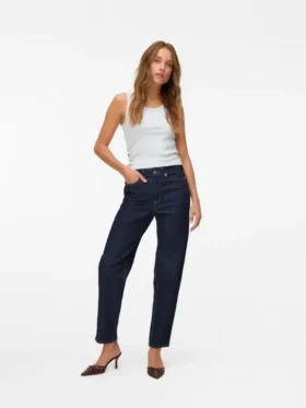 Jeans Vmtessa a vita alta con vestibilità “Mom Fit”