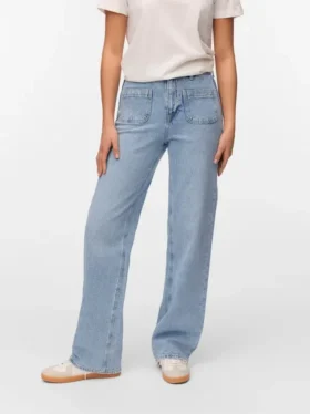 Jeans Vmtessa a vita alta e gamba larga