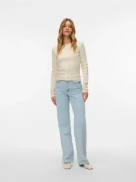 Jeans Vmtessa a vita alta e gamba larga