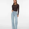 Jeans Vmtessa a vita alta e gamba larga