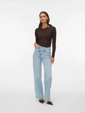 Jeans Vmtessa a vita alta e gamba larga