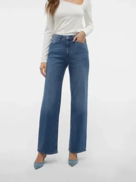 Jeans Vmtessa a vita alta e gamba larga