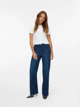 Jeans Vmtessa a vita alta e gamba larga
