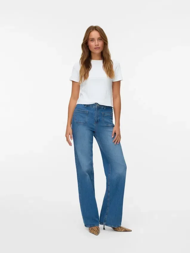 Jeans Vmtessa a vita alta e gamba larga Jeans Vmtessa a vita alta e gamba larga
