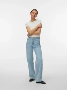 Jeans Vmtessa a vita alta e gamba larga