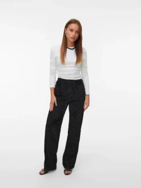 Jeans Vmtessa a vita alta e gamba larga