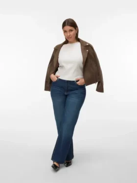 Jeans Vmtessa a vita alta e gamba larga