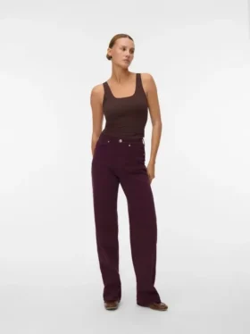 Jeans Vmtessa a vita alta e gamba larga