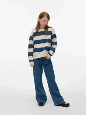Jeans Vmtessa a vita alta e gamba larga