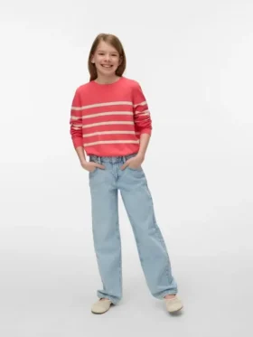 Jeans Vmtessa a vita alta e gamba larga