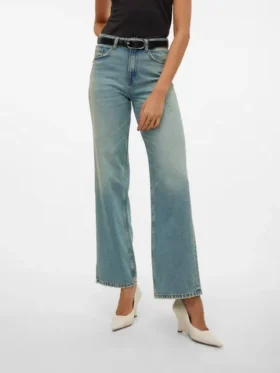 Jeans Vmtessa a vita alta e gamba larga