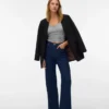 Jeans Vmtessa a vita alta e gamba larga