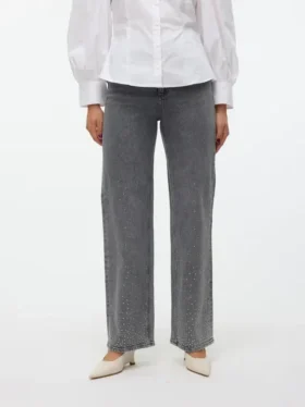 Jeans Vmtessa a vita alta e gamba larga