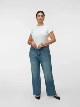 Jeans Vmtessa a vita alta e gamba larga