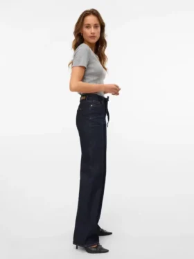 Jeans Vmtessa a vita alta e gamba larga