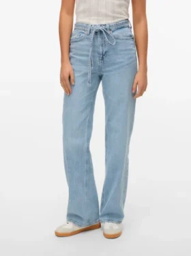 Jeans Vmtessa a vita alta e gamba larga