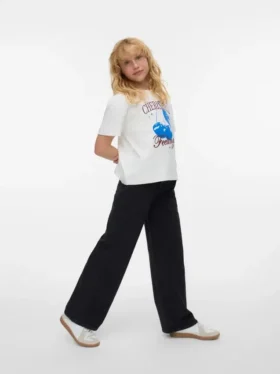 Jeans Vmtessa a vita alta e gamba larga