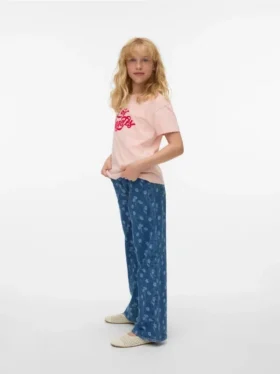 Jeans Vmtessa a vita alta e gamba larga