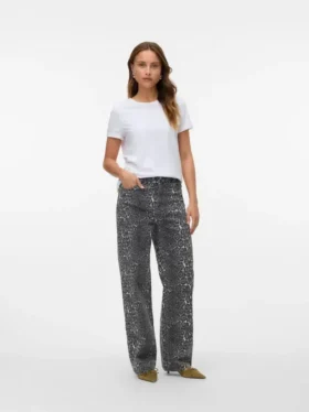 Jeans Vmtessa a vita alta e gamba larga