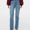 Jeans Vmtessa a vita alta e gamba larga