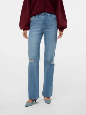 Jeans Vmtessa a vita alta e gamba larga
