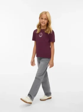 Jeans Vmtessa a vita alta e gamba larga