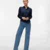 Jeans Vmtessa a vita alta e gamba larga