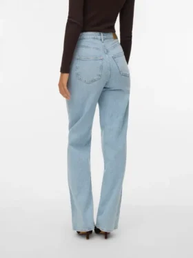Jeans Vmtessa a vita alta e gamba larga