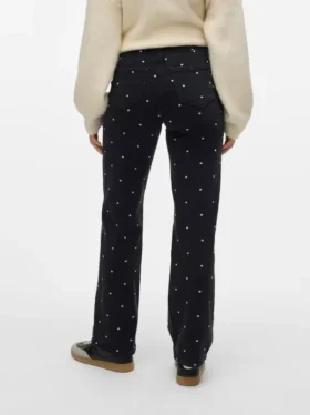 Jeans Vmtessa a vita alta e gamba larga