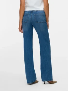 Jeans Vmtessa a vita alta e gamba larga