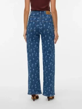 Jeans Vmtessa a vita alta e gamba larga