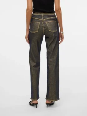 Jeans Vmtessa a vita alta e gamba larga
