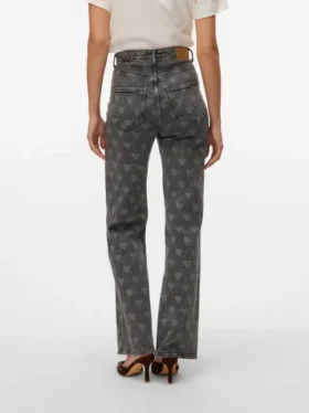 Jeans Vmtessa a vita alta e gamba larga