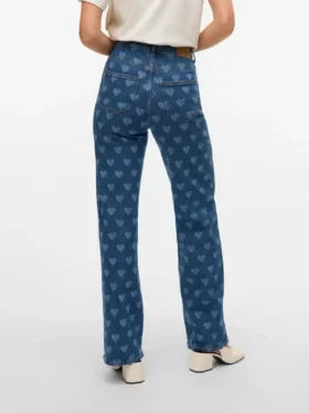 Jeans Vmtessa a vita alta e gamba larga